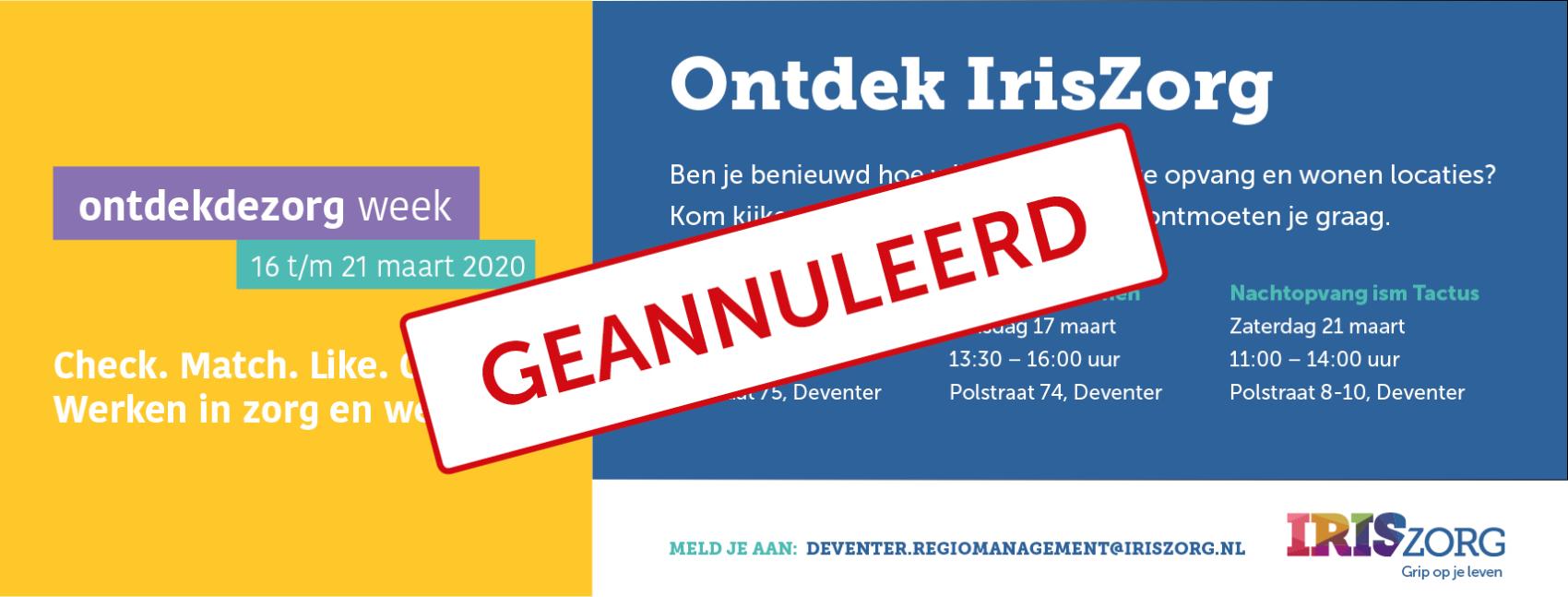 Geannuleerd: Ontdek IrisZorg