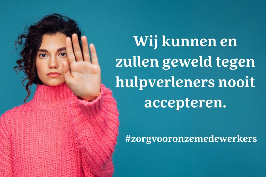 Wij kunnen en zullen geweld tegen hulpverleners nooit accepteren. Wij kunnen en zullen geweld tegen hulpverleners nooit accepteren.